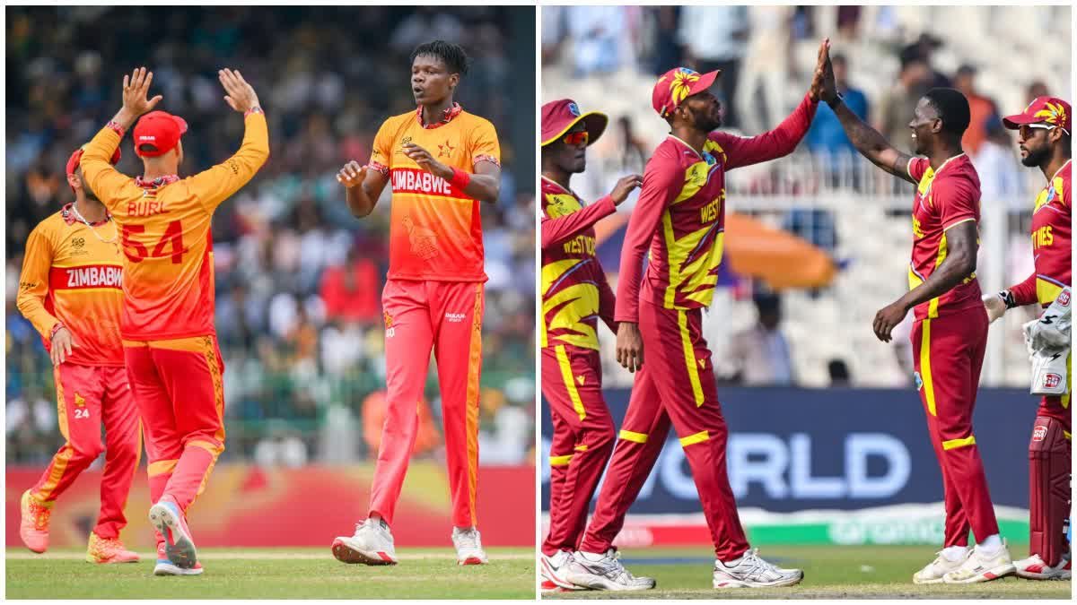 WI vs ZIM Cricket Match – Player Celebration