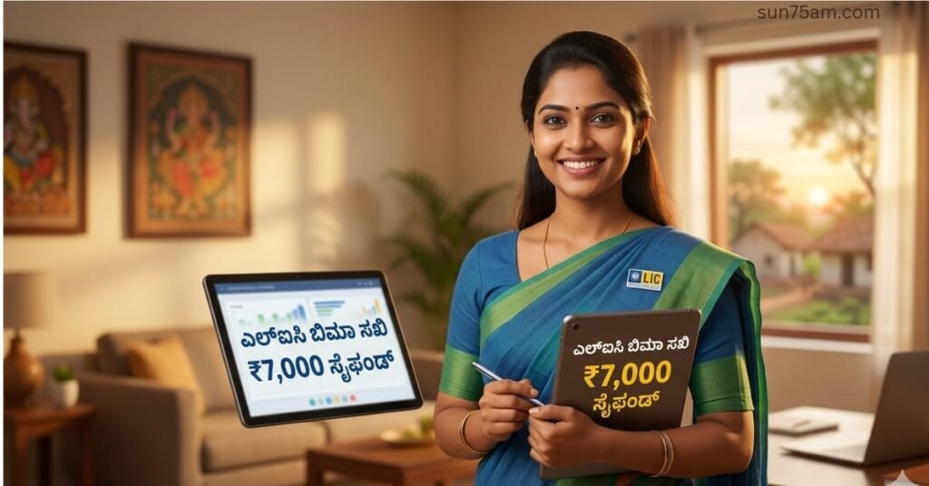 ಎಲ್‌ಐಸಿ ಬಿಮಾ ಸಖಿ (LIC Bima Sakhi Yojana) ಯೋಜನೆಯಡಿ ಮಹಿಳೆಯರಿಗೆ ತಿಂಗಳಿಗೆ ₹7000 ಆದಾಯದ ಮಾಹಿತಿ ಚಿತ್ರ