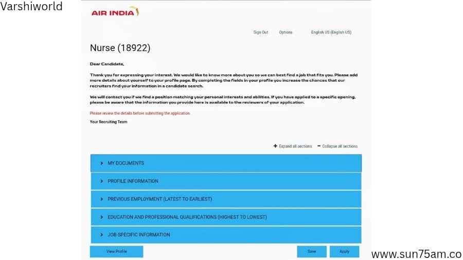 ಏರ್ ಇಂಡಿಯಾ ಸ್ಟಾಫ್ ನರ್ಸ್ ನೇಮಕಾತಿ 2026